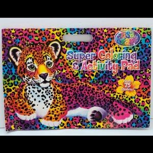 2014 Lisa Frank Cheetah Super Coloring & Activity Pad W/ Over 75 Stickers Unused